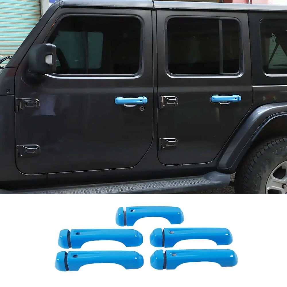 For 2018+ Jeep Wrangler JL JLU 4-Door Door Handle & Tailgate Handle Cover Trim - Image 17