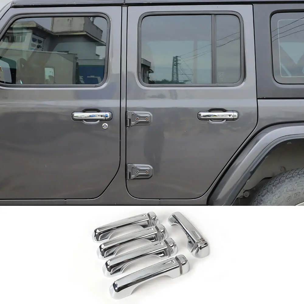 For 2018+ Jeep Wrangler JL JLU 4-Door Door Handle & Tailgate Handle Cover Trim - Image 18