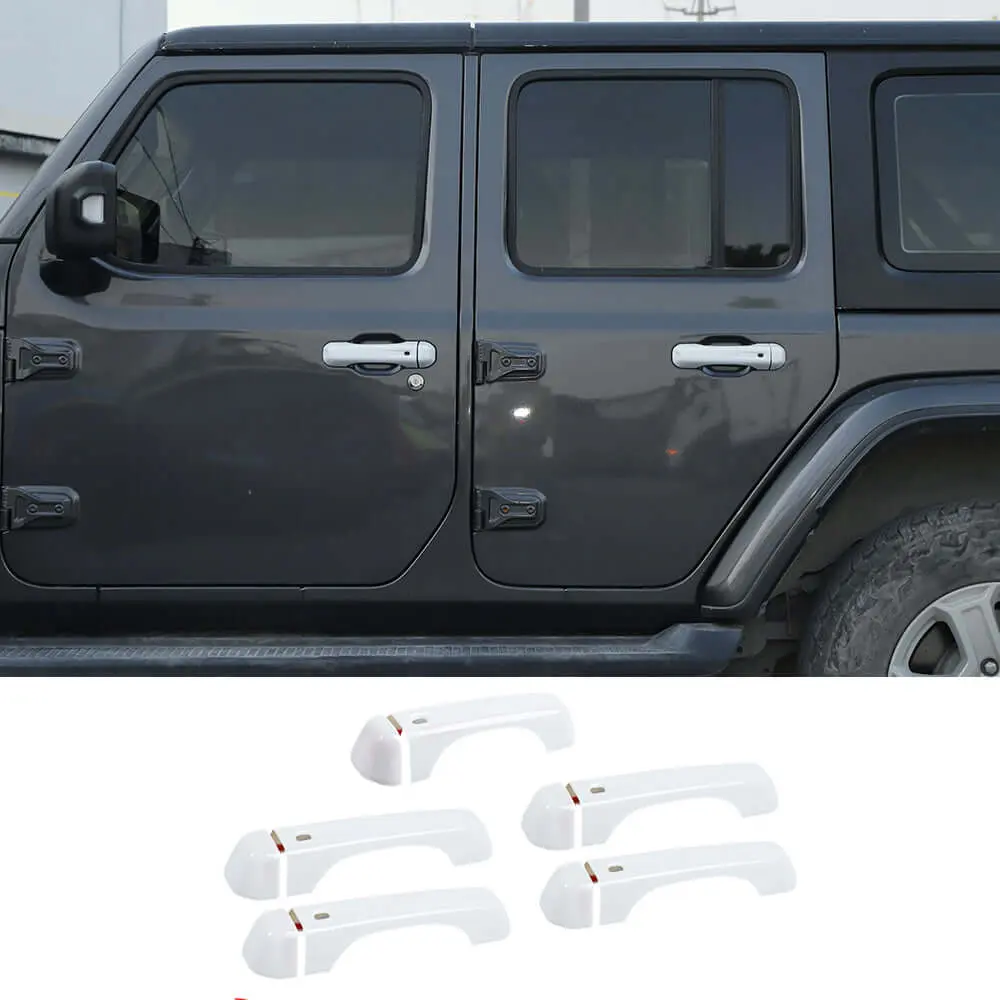 For 2018+ Jeep Wrangler JL JLU 4-Door Door Handle & Tailgate Handle Cover Trim - Image 19