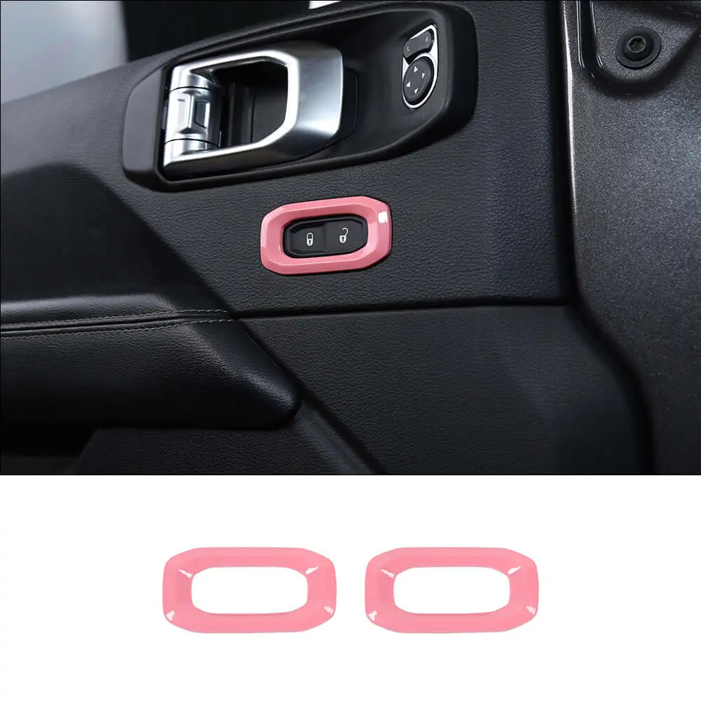 For 2018+ Jeep Wrangler JL, JLU & Gladiator JT Door Handle Lock Button Cover Trim – Interior Door Accent - Image 14