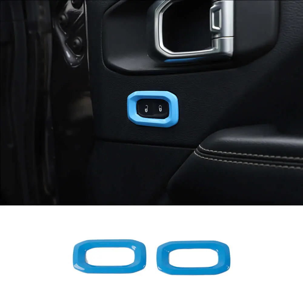 For 2018+ Jeep Wrangler JL, JLU & Gladiator JT Door Handle Lock Button Cover Trim – Interior Door Accent - Image 16