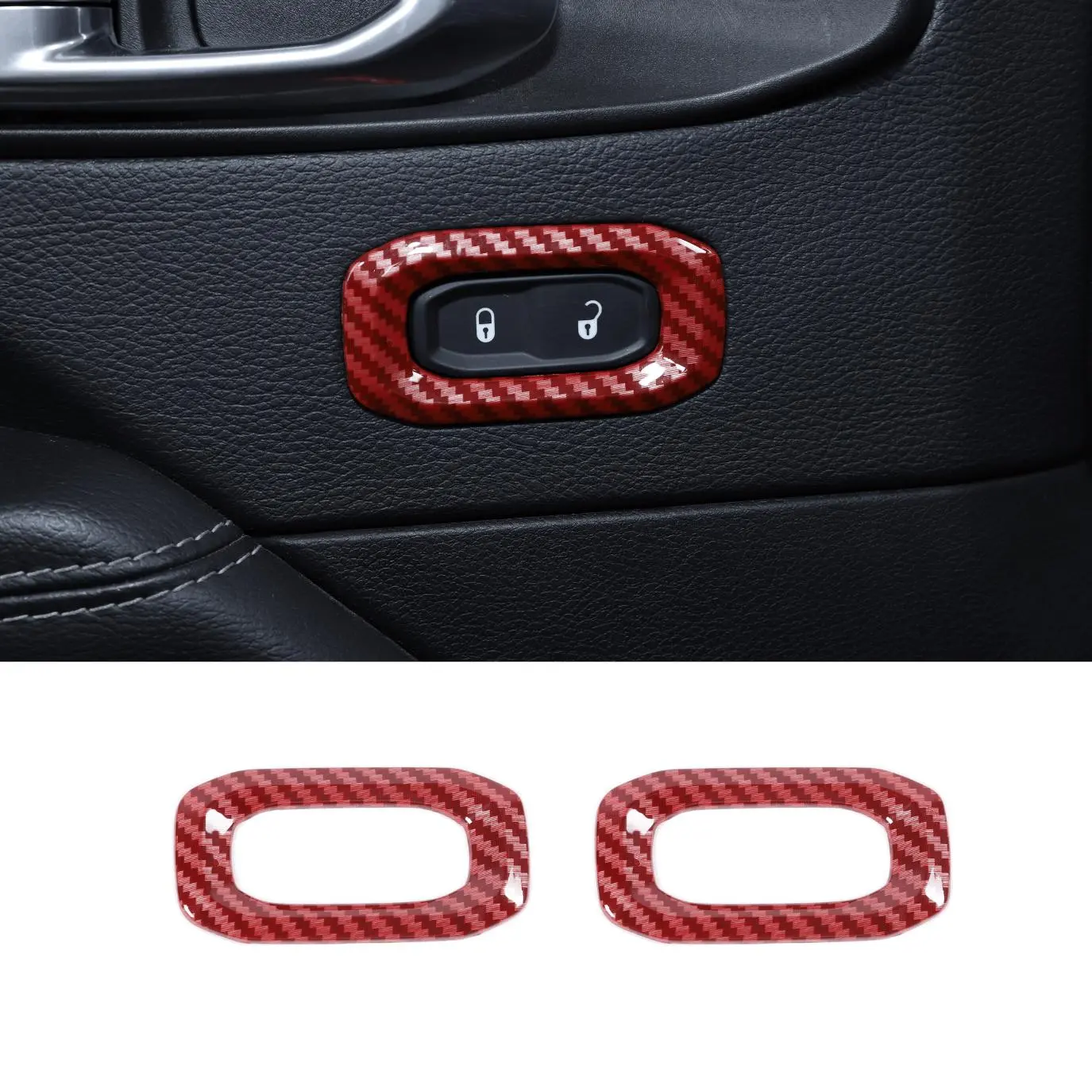 For 2018+ Jeep Wrangler JL, JLU & Gladiator JT Door Handle Lock Button Cover Trim – Interior Door Accent - Image 19