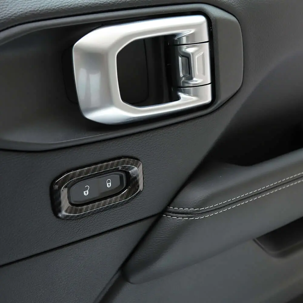 For 2018+ Jeep Wrangler JL, JLU & Gladiator JT Door Handle Lock Button Cover Trim – Interior Door Accent - Image 8