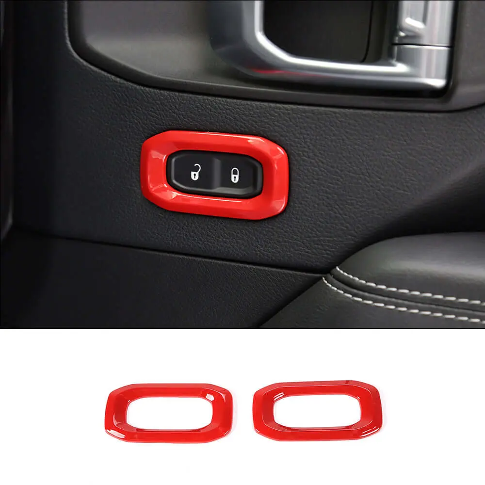 For 2018+ Jeep Wrangler JL, JLU & Gladiator JT Door Handle Lock Button Cover Trim – Interior Door Accent - Image 9
