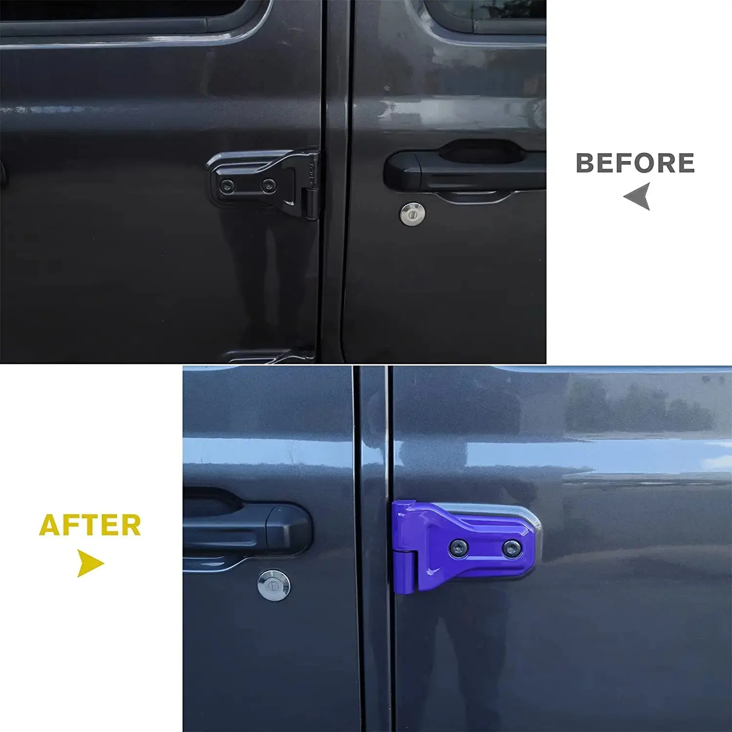 For 2018-2025 Jeep Wrangler JL JLU & Gladiator JT Door Hinge Covers Protector Decoration Trim Kit - Image 3