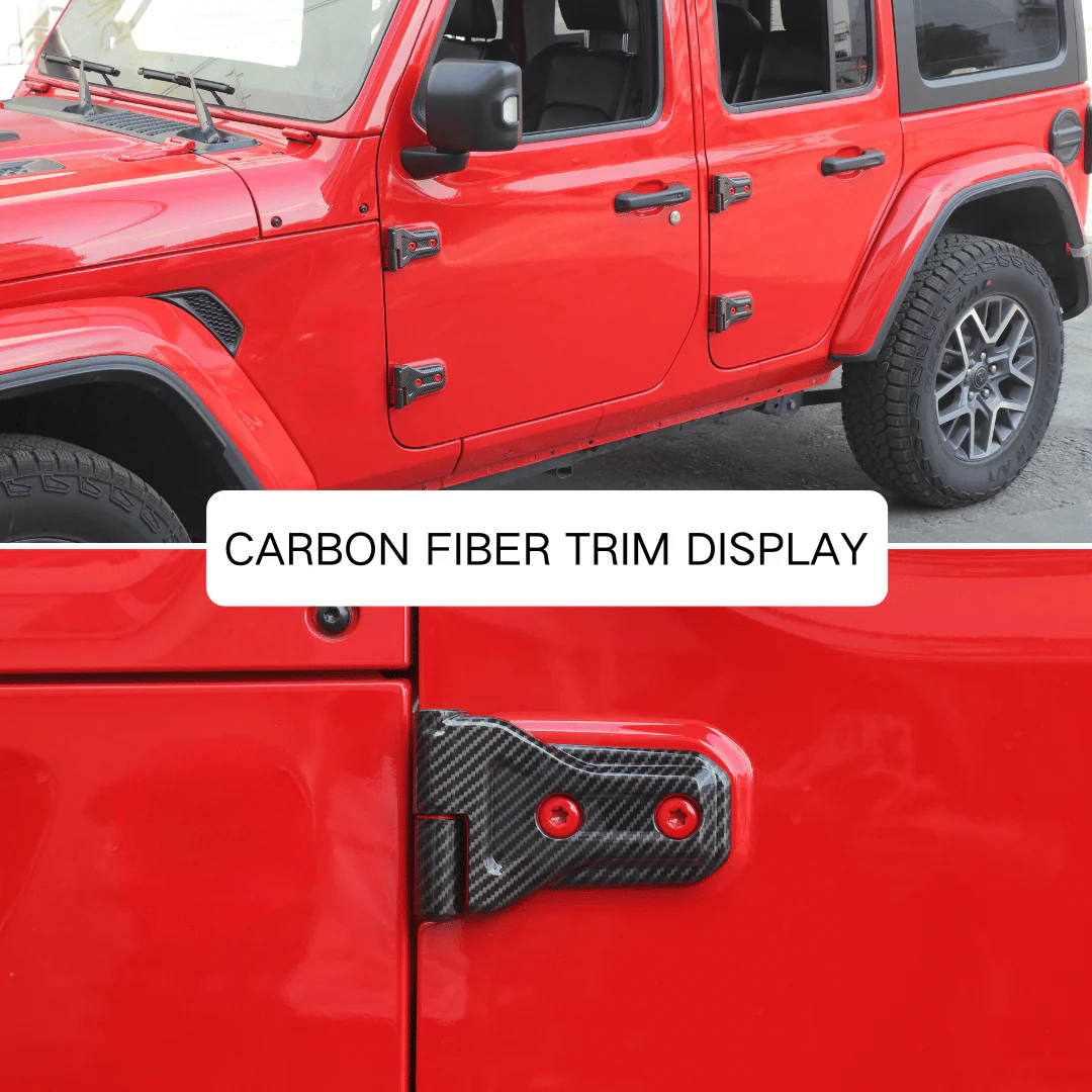 For 2018-2025 Jeep Wrangler JL JLU & Gladiator JT Door Hinge Covers Protector Decoration Trim Kit - Image 37