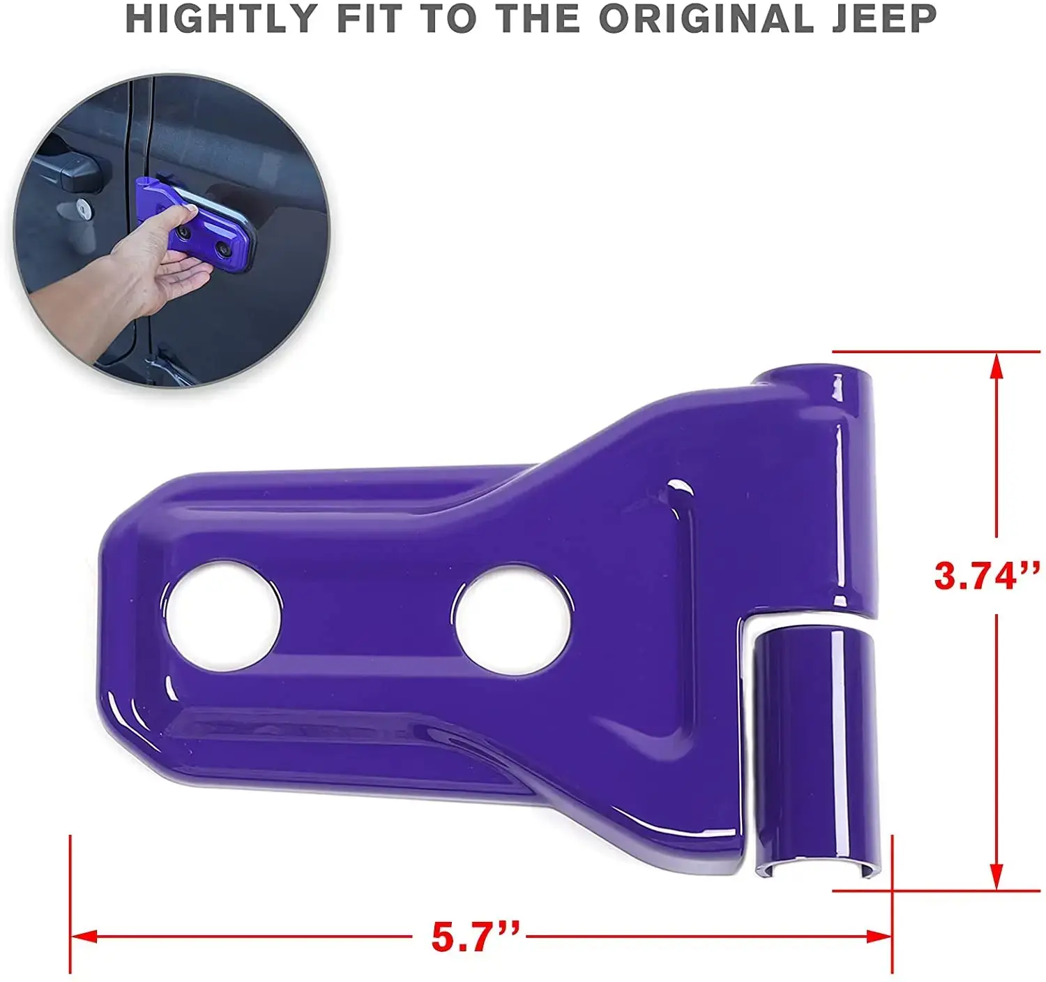 For 2018-2025 Jeep Wrangler JL JLU & Gladiator JT Door Hinge Covers Protector Decoration Trim Kit - Image 6