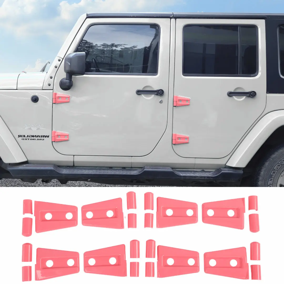 For 2007-2018 Jeep Wrangler JK JKU 4-Door Door Hinge Trim Cover ABS 8PCs - Image 12