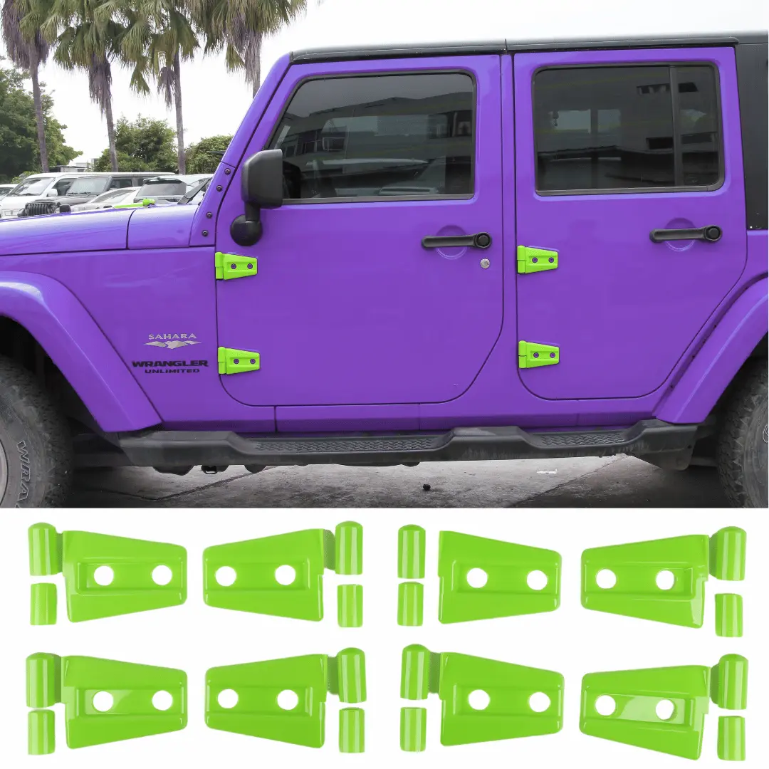 For 2007-2018 Jeep Wrangler JK JKU 4-Door Door Hinge Trim Cover ABS 8PCs - Image 14