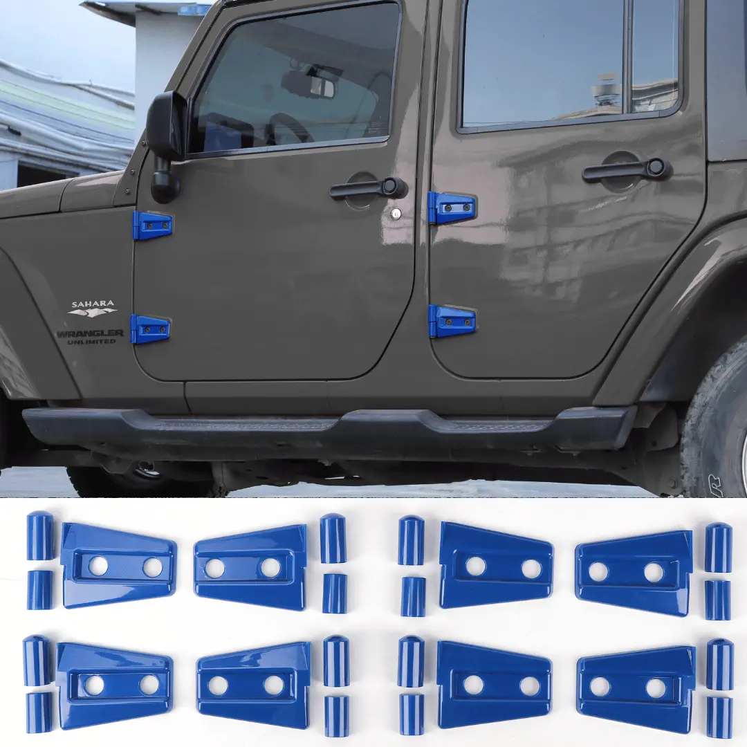 For 2007-2018 Jeep Wrangler JK JKU 4-Door Door Hinge Trim Cover ABS 8PCs - Image 15