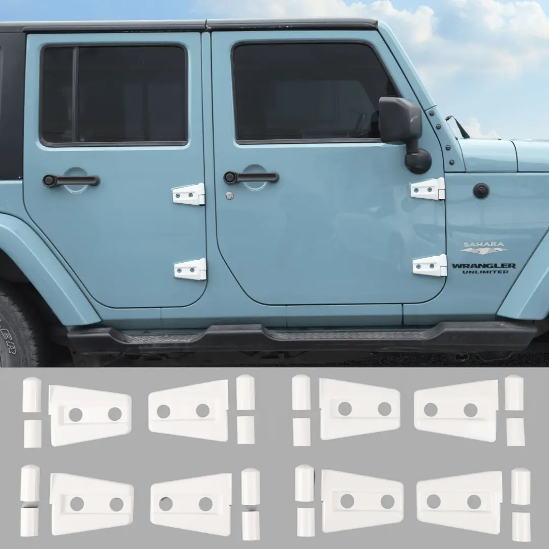 For 2007-2018 Jeep Wrangler JK JKU 4-Door Door Hinge Trim Cover ABS 8PCs - Image 17
