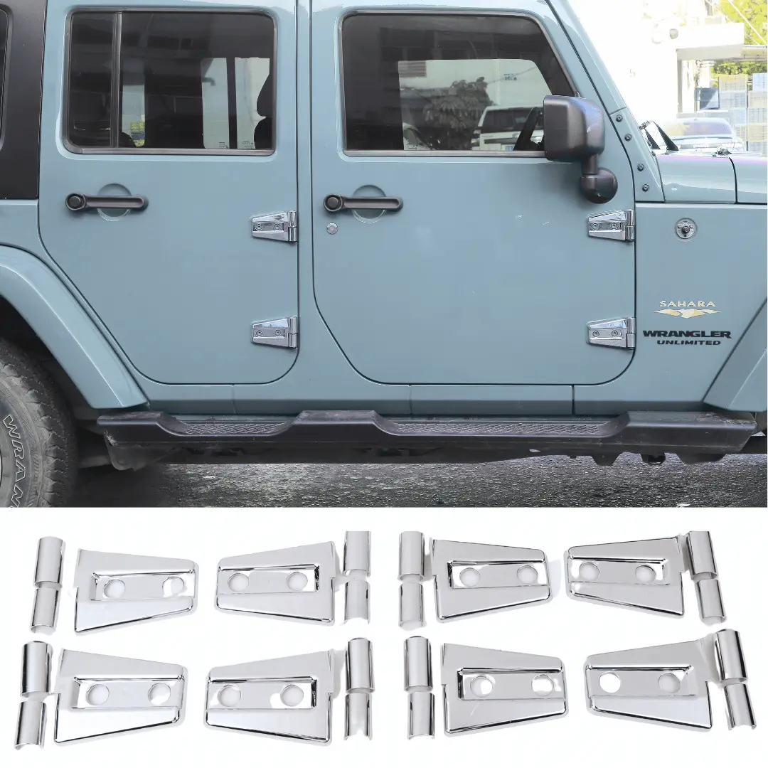 For 2007-2018 Jeep Wrangler JK JKU 4-Door Door Hinge Trim Cover ABS 8PCs - Image 18