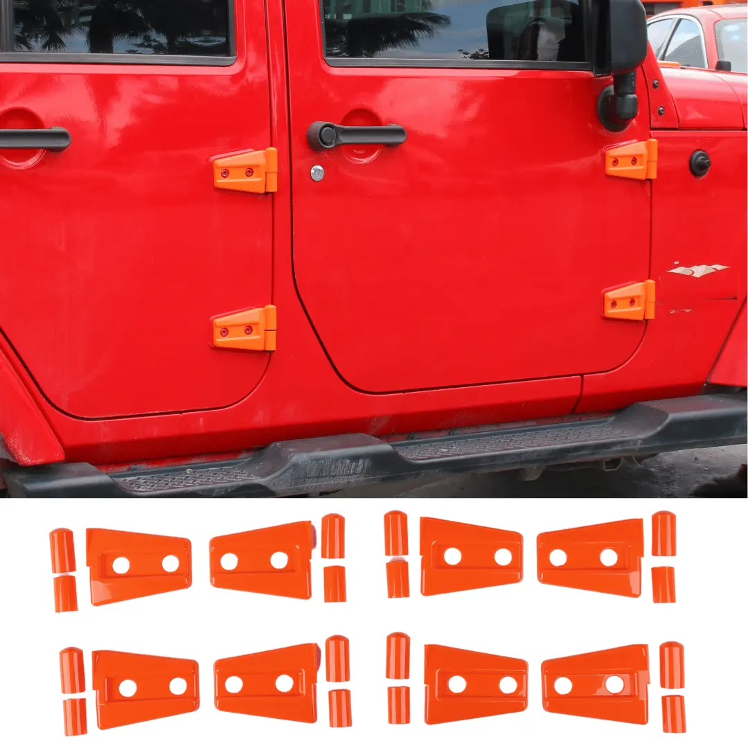For 2007-2018 Jeep Wrangler JK JKU 4-Door Door Hinge Trim Cover ABS 8PCs - Image 19