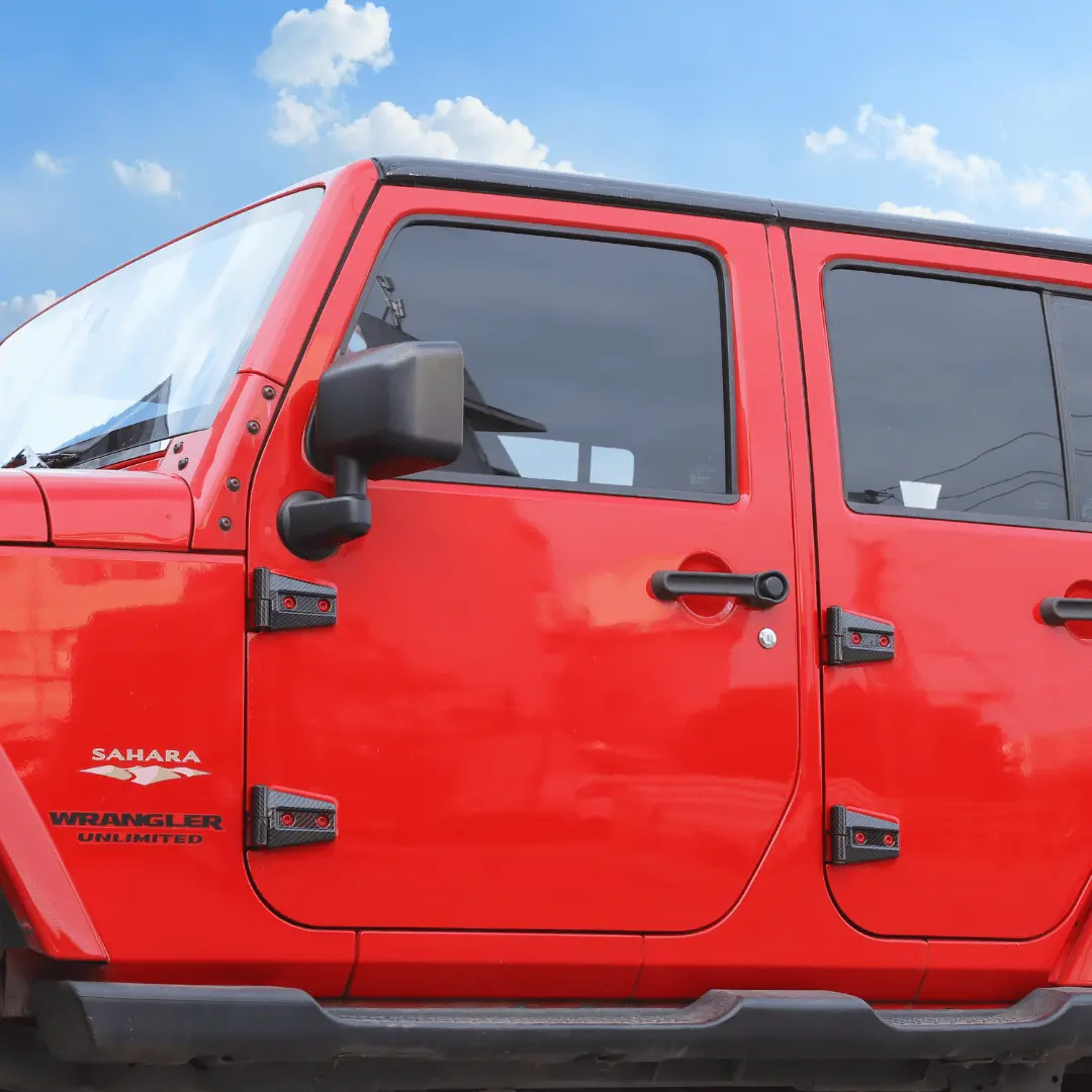 For 2007-2018 Jeep Wrangler JK JKU 4-Door Door Hinge Trim Cover ABS 8PCs - Image 3