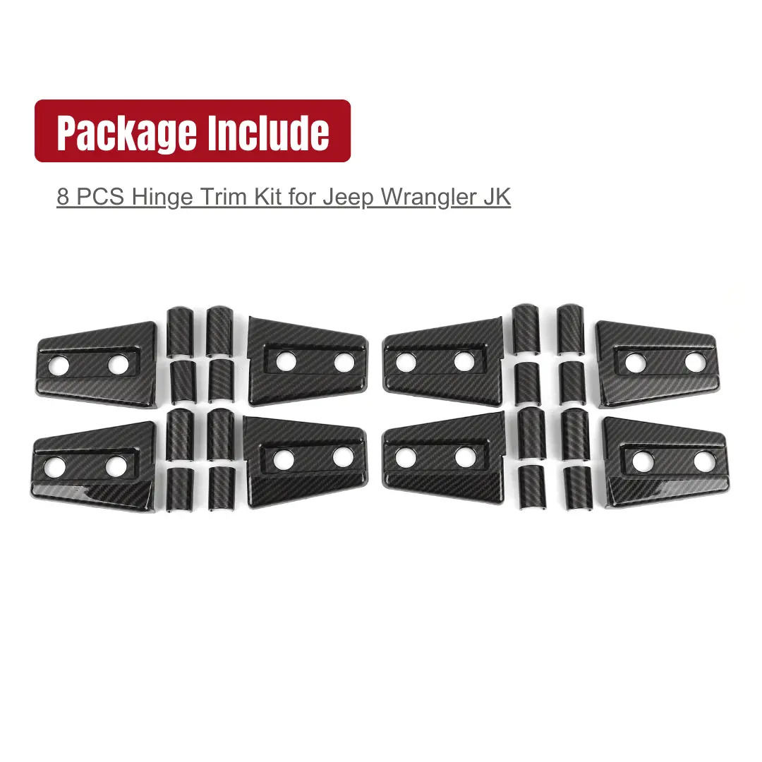 For 2007-2018 Jeep Wrangler JK JKU 4-Door Door Hinge Trim Cover ABS 8PCs - Image 8