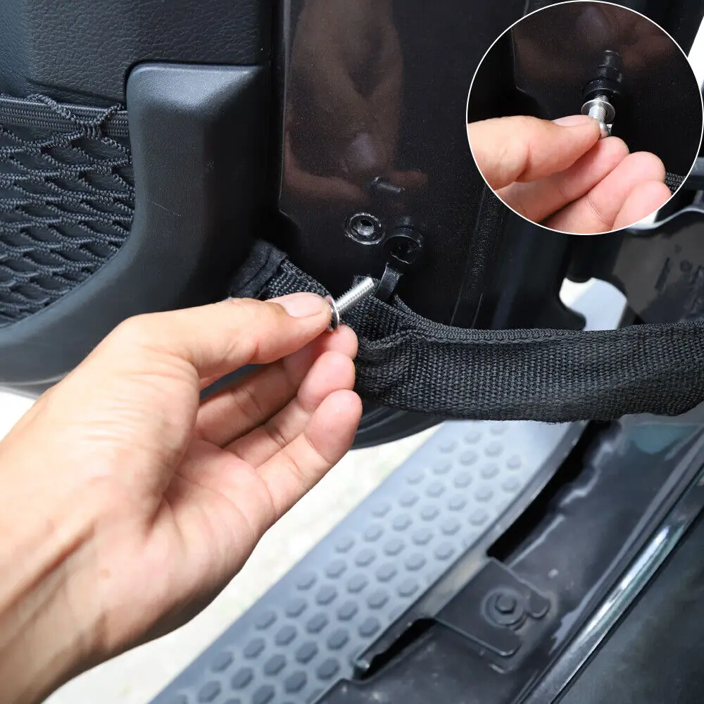 For Jeep Wrangler JK JKU JL JLU JT Door Limit Rope Strap Limiter Holder - Image 3