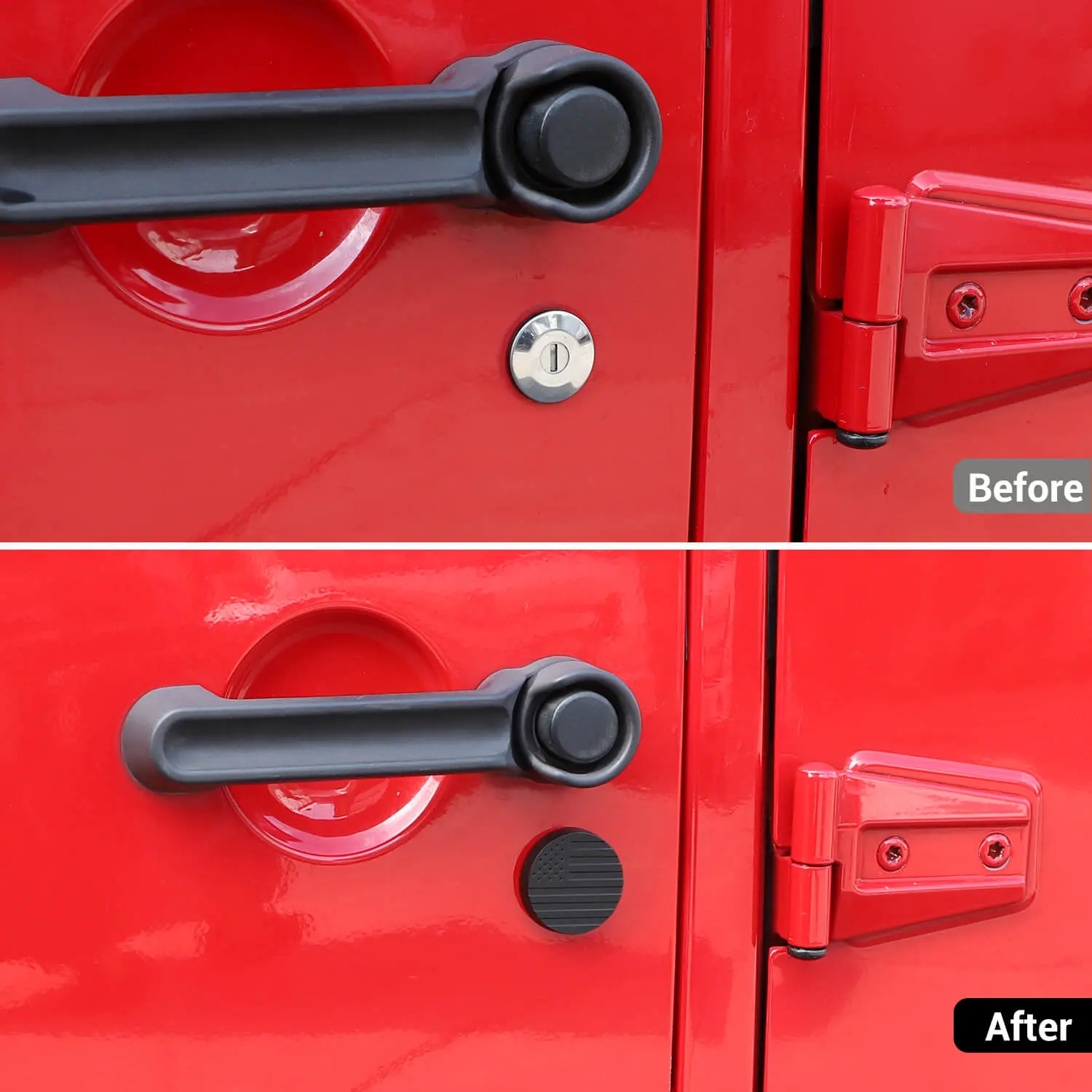 For Jeep Wrangler TJ JK JL & Gladiator JT Door Lock Key Hole Cover Trim - Image 2