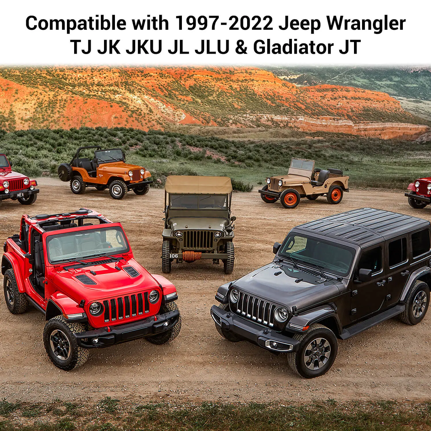 For Jeep Wrangler TJ JK JL & Gladiator JT Door Lock Key Hole Cover Trim - Image 6