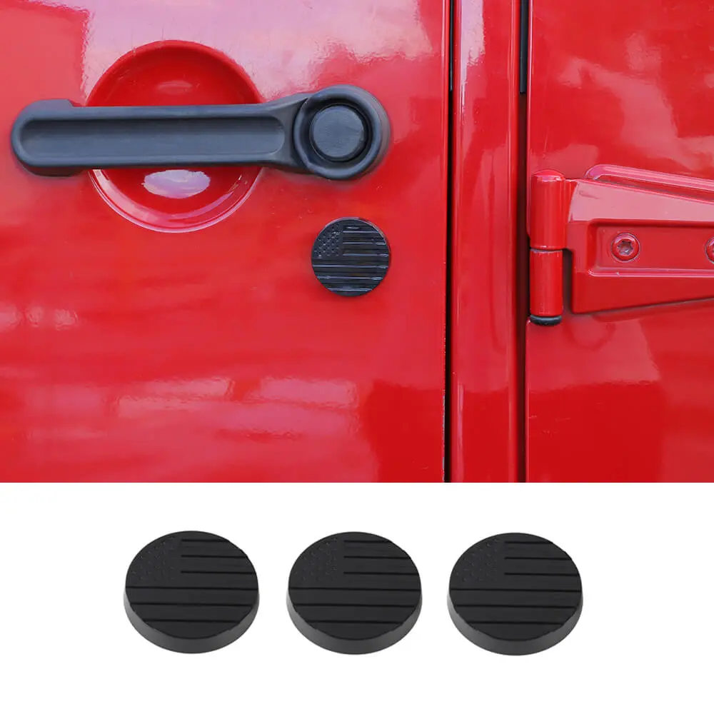 For Jeep Wrangler TJ JK JL & Gladiator JT Door Lock Key Hole Cover Trim - Image 8