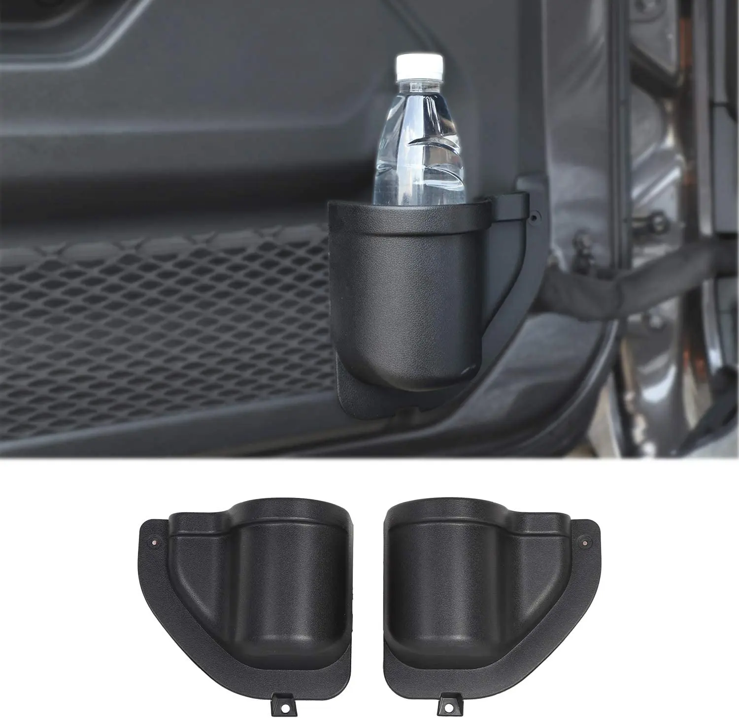 For 2018+ Jeep Wrangler JL JLU Gladiator JT Front Door Pocket Water Cup Holder Map Organizer Storage Box, Door Net Replacement