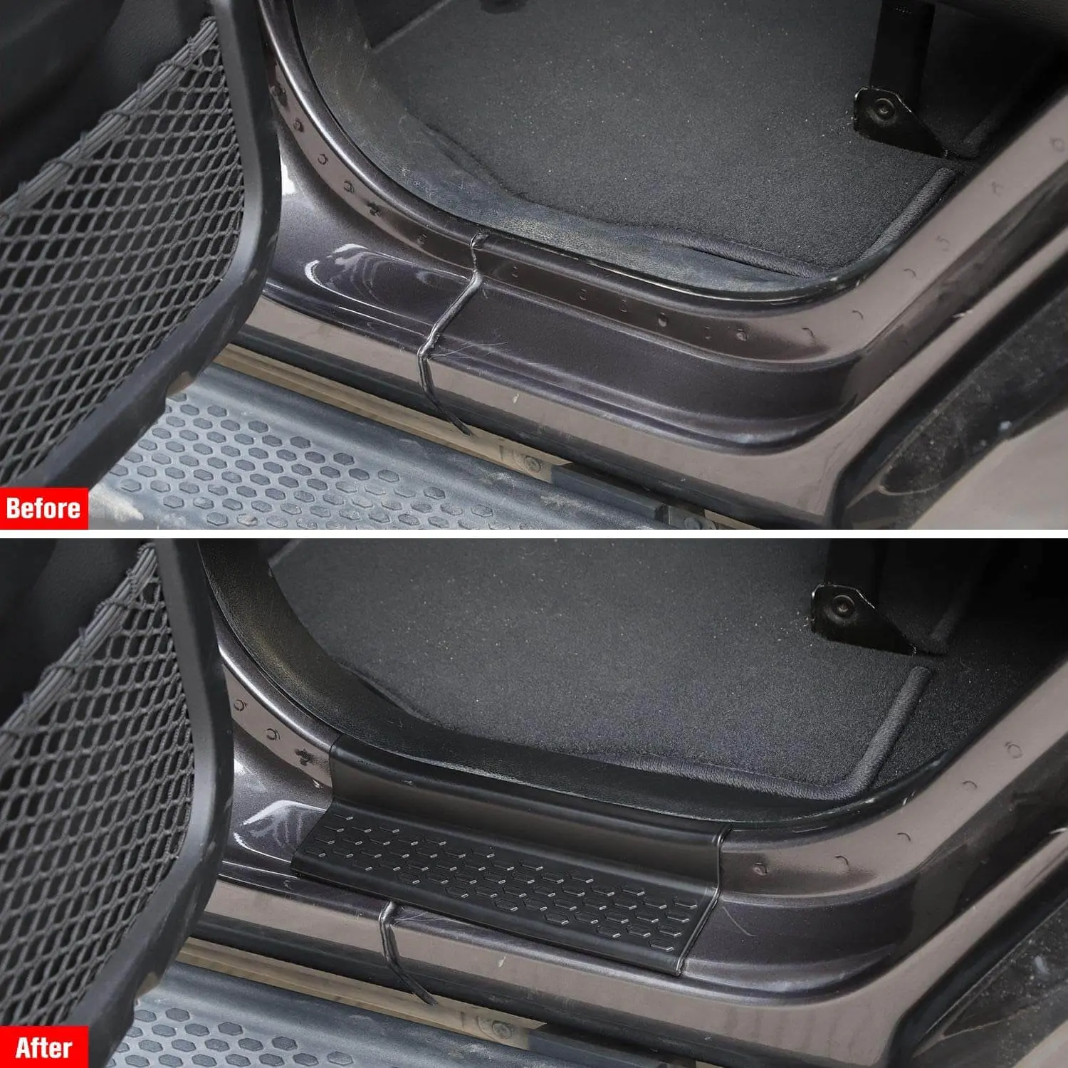 For 2018+ Jeep Wrangler JLU &Gladiator JT 4Doors Door Sill Guards Entry Guards Cover - Image 2