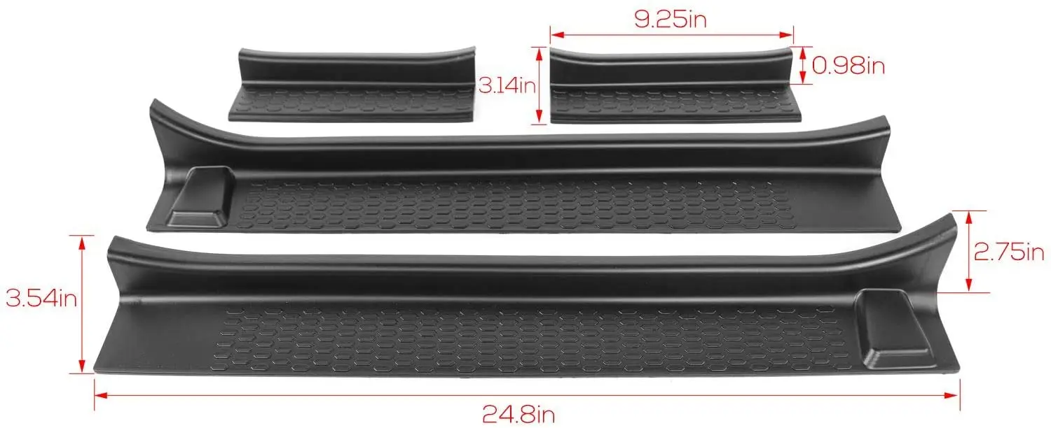 For 2018+ Jeep Wrangler JLU &Gladiator JT 4Doors Door Sill Guards Entry Guards Cover - Image 7
