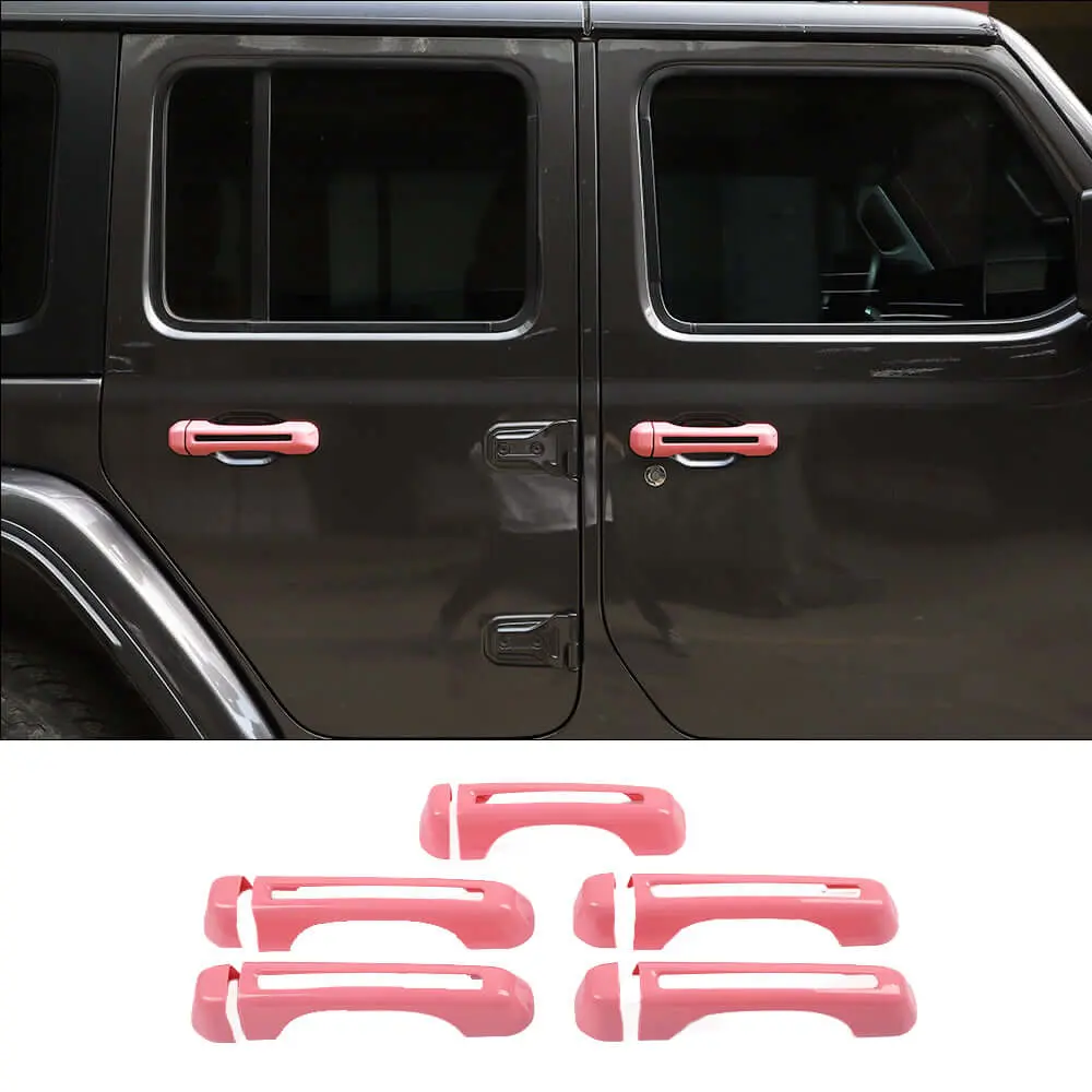 For 2018+ Jeep Wrangler JLU 4-Door Exterior Door Handle & Tailgate Handle Cover Trim Kit - Image 10