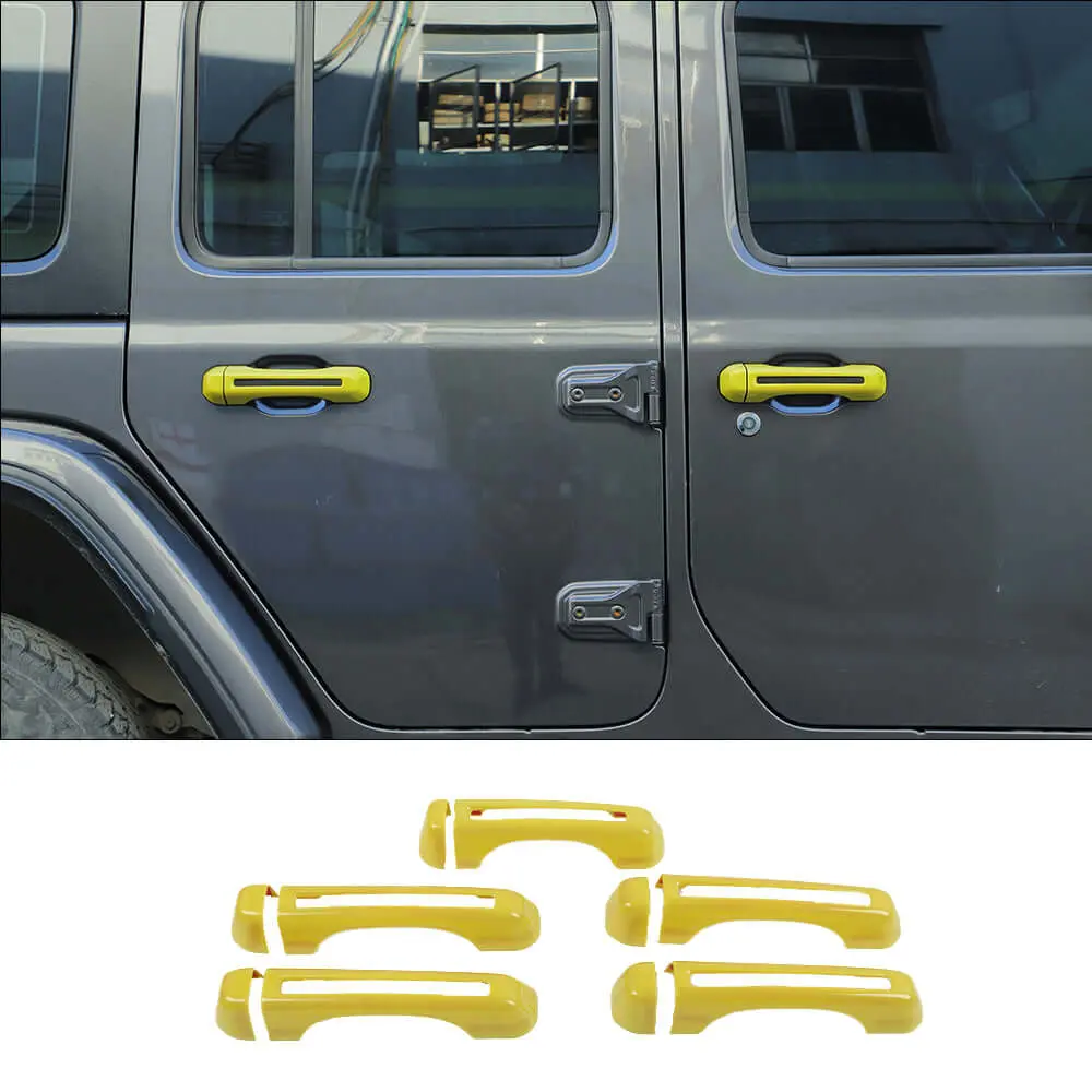 For 2018+ Jeep Wrangler JLU 4-Door Exterior Door Handle & Tailgate Handle Cover Trim Kit - Image 11