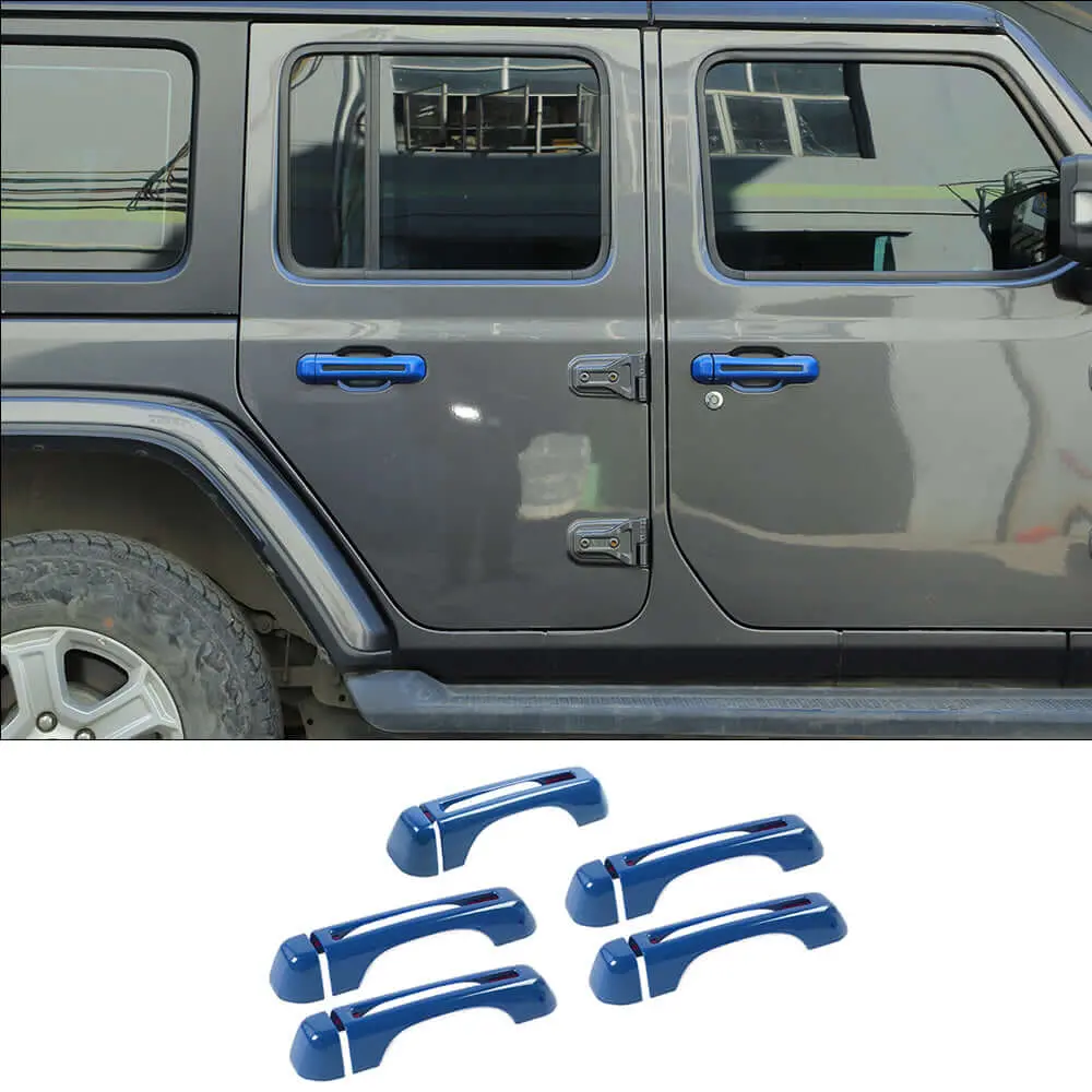 For 2018+ Jeep Wrangler JLU 4-Door Exterior Door Handle & Tailgate Handle Cover Trim Kit - Image 12