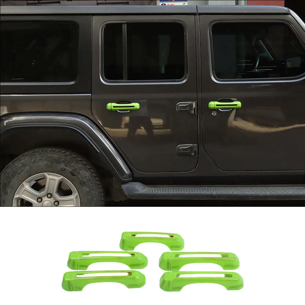 For 2018+ Jeep Wrangler JLU 4-Door Exterior Door Handle & Tailgate Handle Cover Trim Kit - Image 13