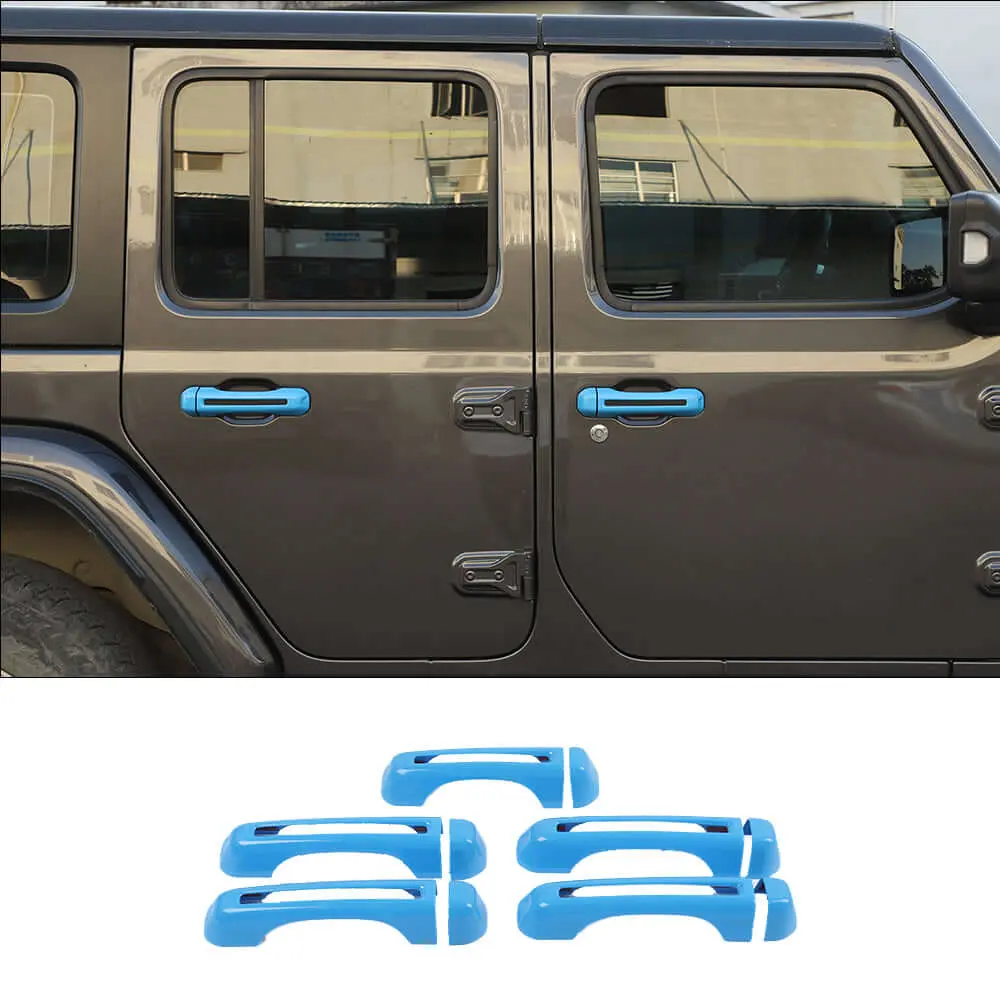 For 2018+ Jeep Wrangler JLU 4-Door Exterior Door Handle & Tailgate Handle Cover Trim Kit - Image 15