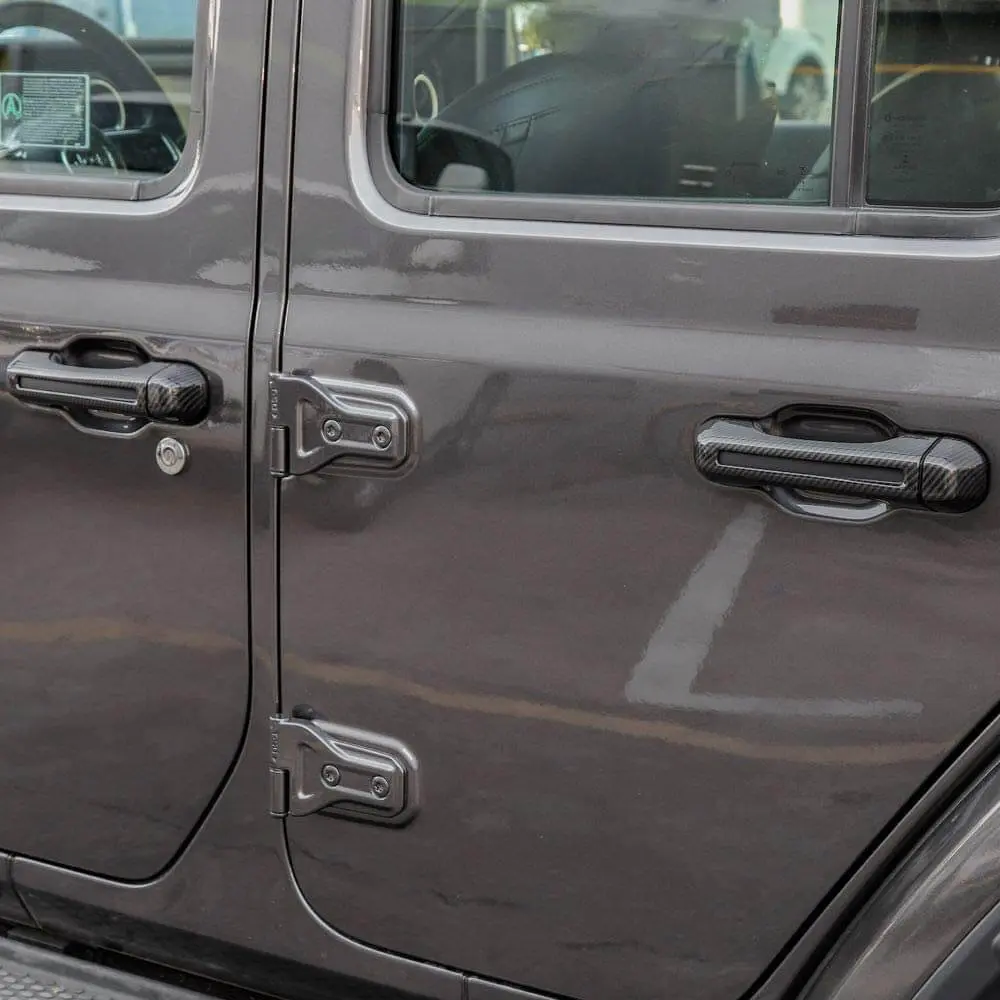 For 2018+ Jeep Wrangler JLU 4-Door Exterior Door Handle & Tailgate Handle Cover Trim Kit - Image 3