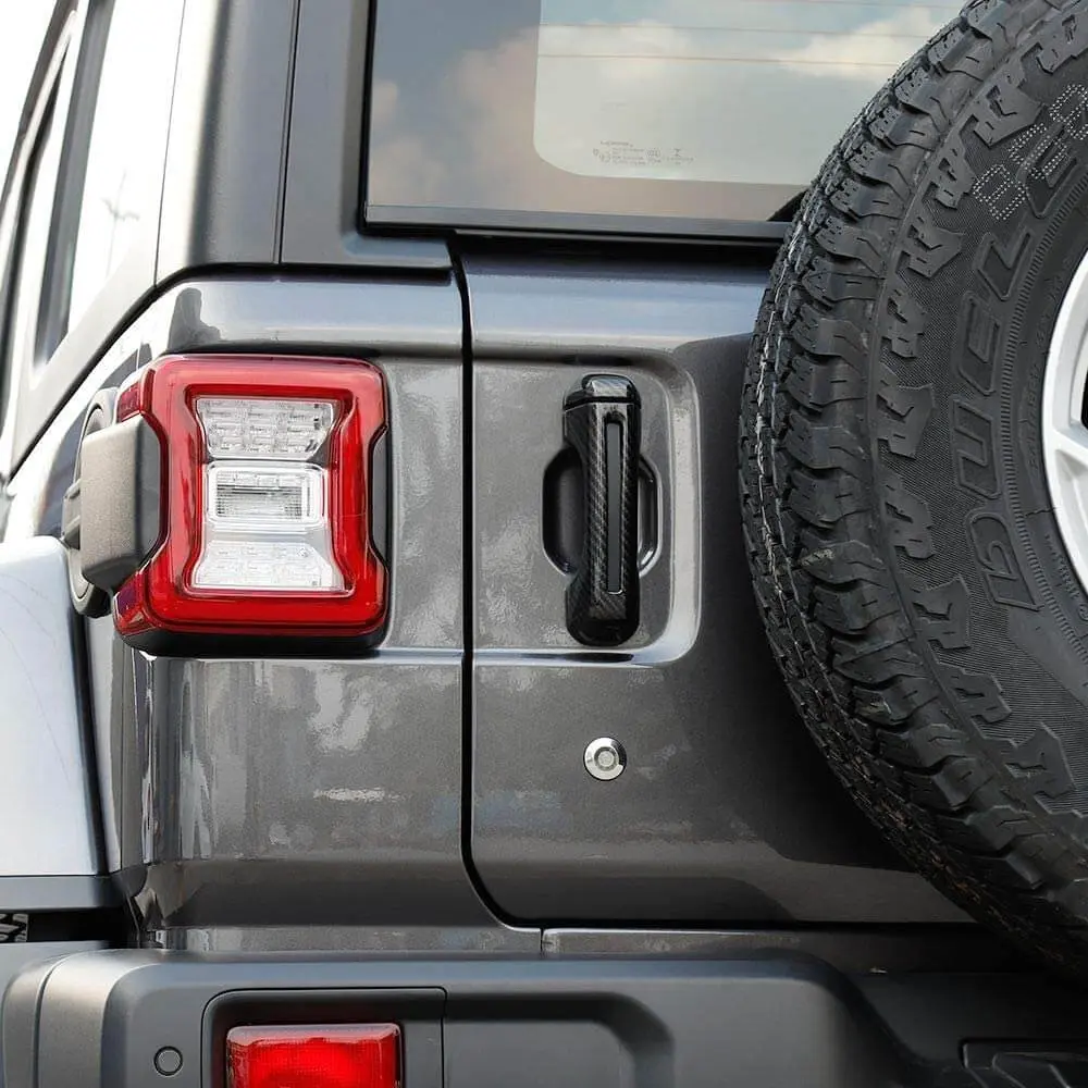 For 2018+ Jeep Wrangler JLU 4-Door Exterior Door Handle & Tailgate Handle Cover Trim Kit - Image 4