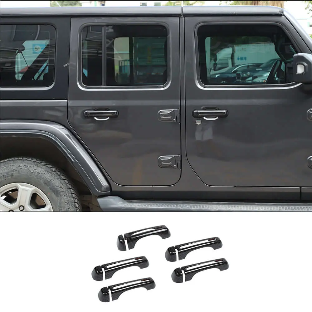 For 2018+ Jeep Wrangler JLU 4-Door Exterior Door Handle & Tailgate Handle Cover Trim Kit - Image 5