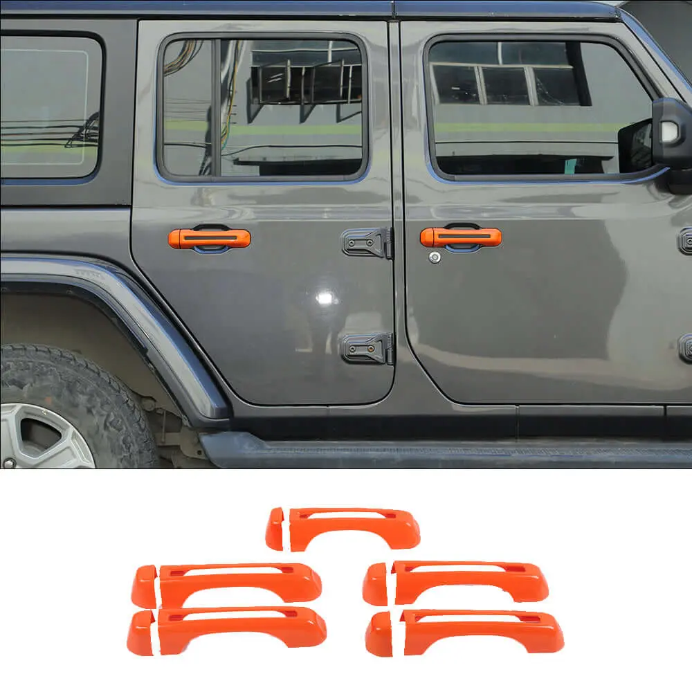For 2018+ Jeep Wrangler JLU 4-Door Exterior Door Handle & Tailgate Handle Cover Trim Kit - Image 7