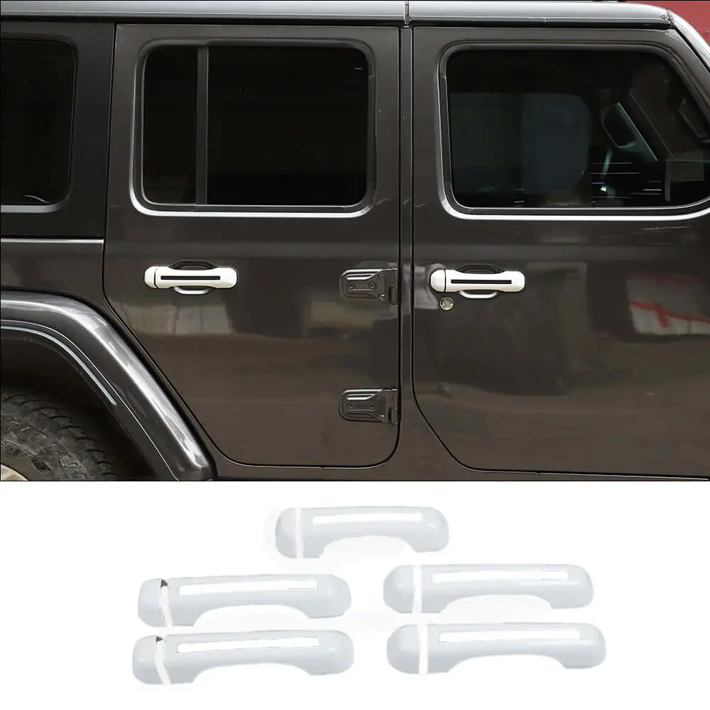For 2018+ Jeep Wrangler JLU 4-Door Exterior Door Handle & Tailgate Handle Cover Trim Kit - Image 9