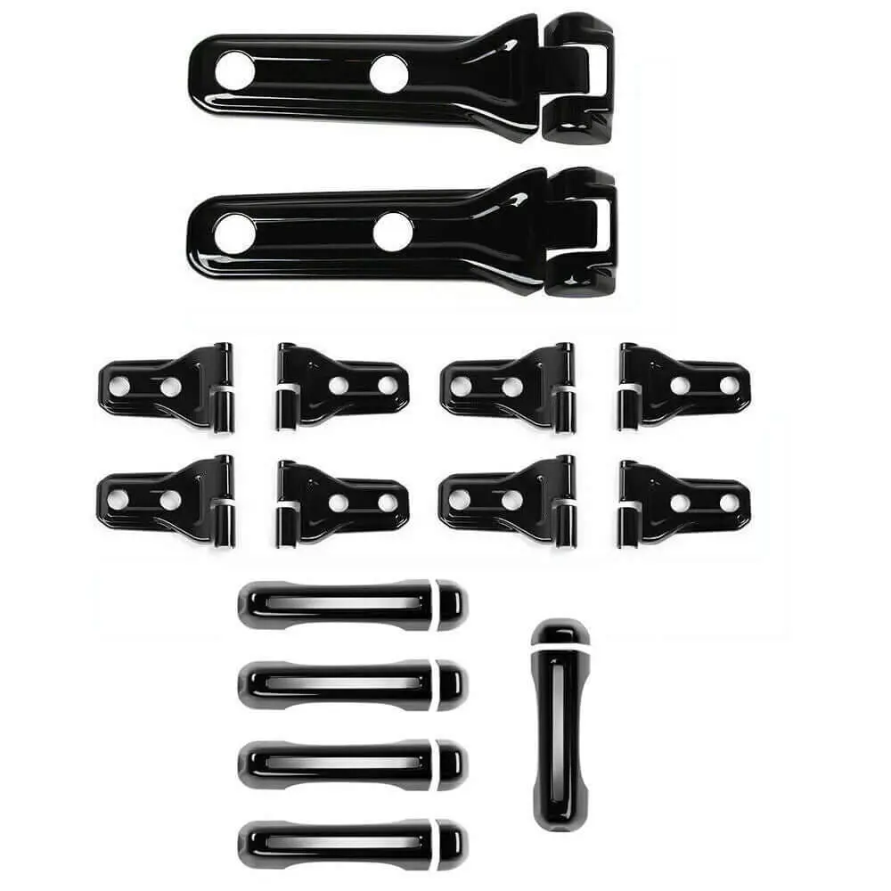 For 2018-2025 Jeep Wrangler JL JLU Exterior Door Tailgate Hinge Handle Cover Trim Set Kits - Image 7