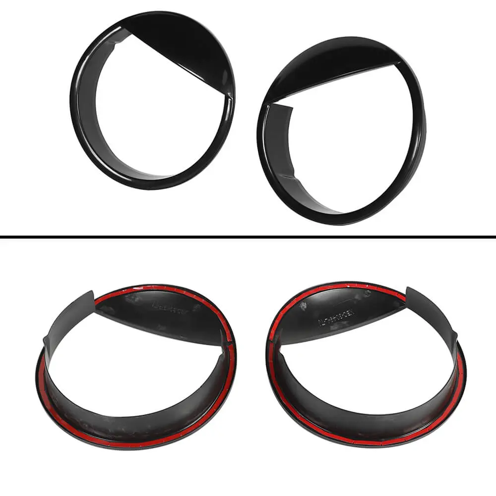 For 1997-2006 Jeep Wrangler TJ Black Front Headlight Trim Cover - Image 9