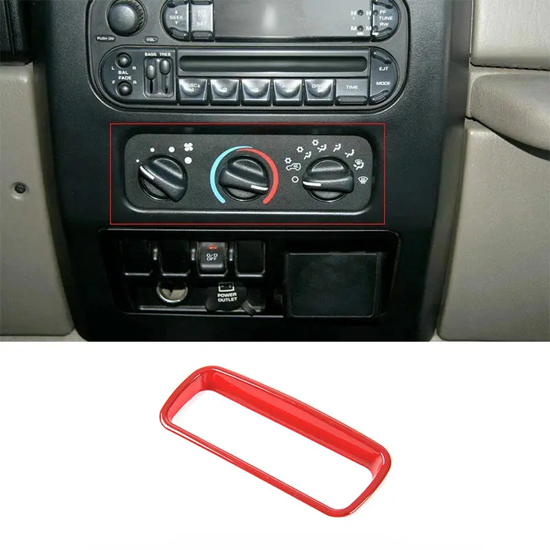 For 1997-2006 Jeep Wrangler TJ Center Console Air Condition Switch Button Frame Trim Cover