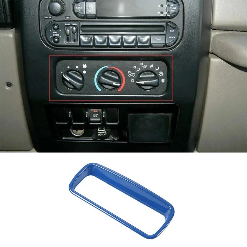 For 1997-2006 Jeep Wrangler TJ Center Console Air Condition Switch Button Frame Trim Cover - Image 8