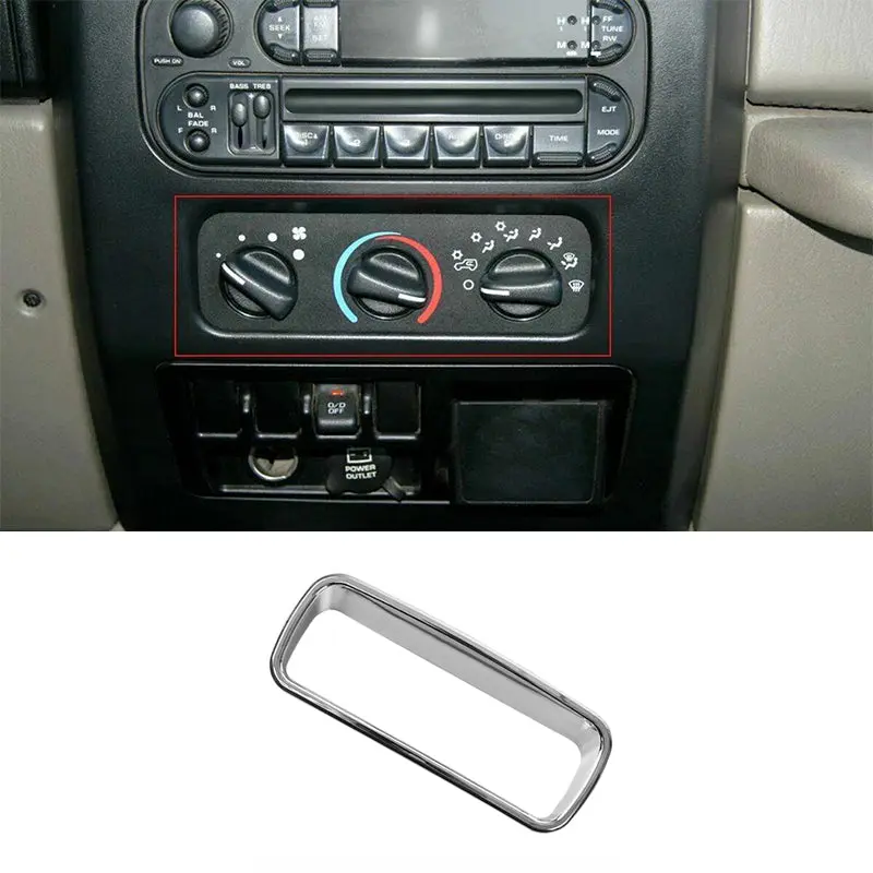 For 1997-2006 Jeep Wrangler TJ Center Console Air Condition Switch Button Frame Trim Cover - Image 9