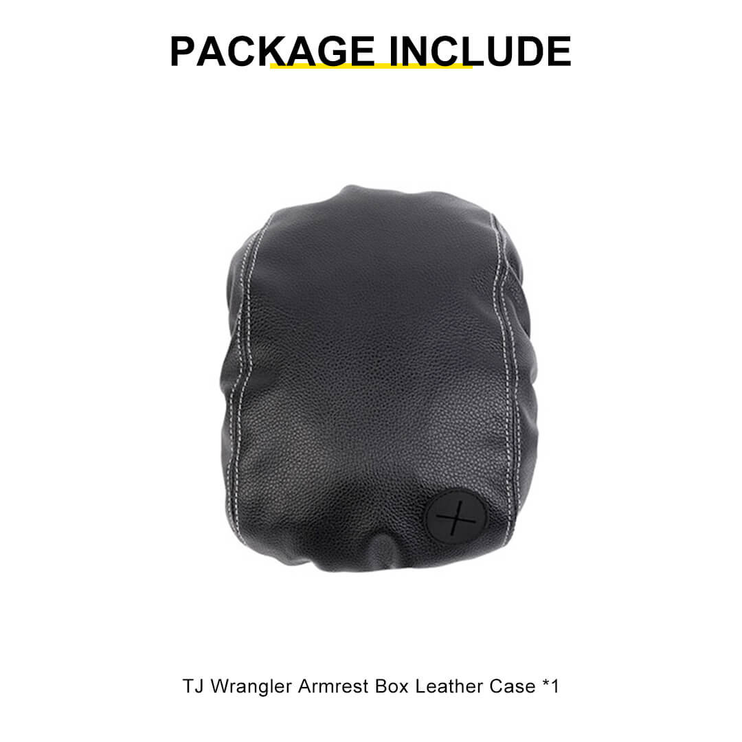 For 1997-2006 Jeep Wrangler TJ Center Console Armrest Box Pad Leather Cover - Image 11