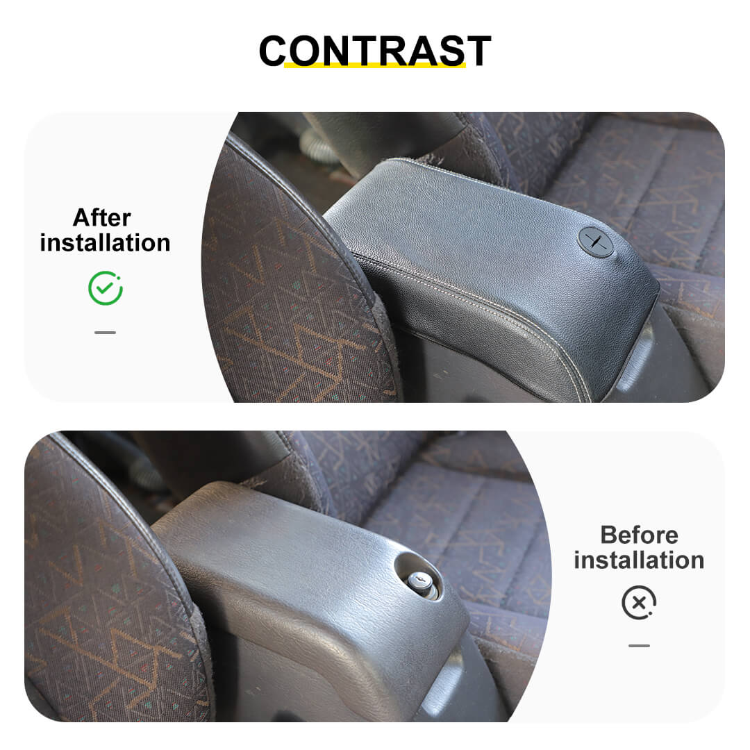 For 1997-2006 Jeep Wrangler TJ Center Console Armrest Box Pad Leather Cover - Image 2
