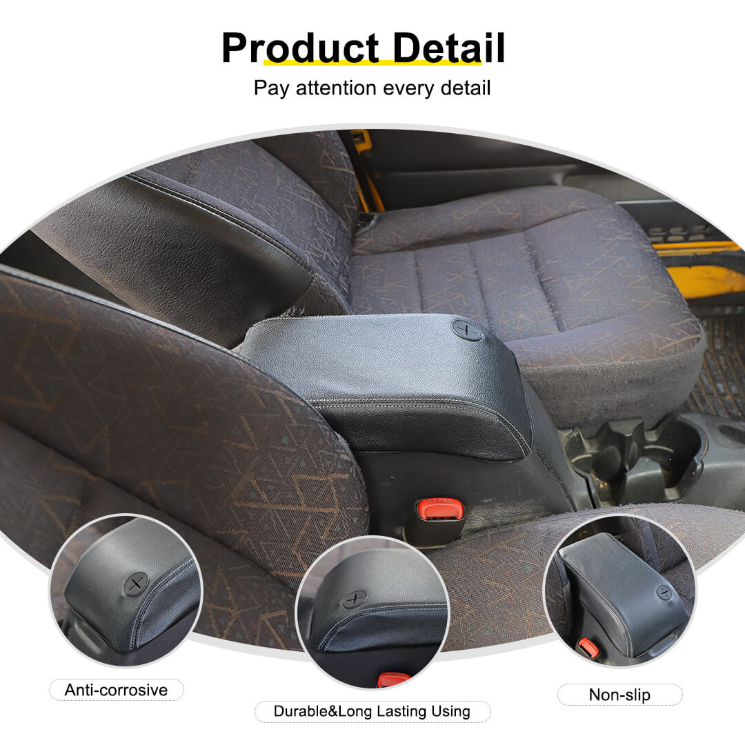 For 1997-2006 Jeep Wrangler TJ Center Console Armrest Box Pad Leather Cover - Image 7