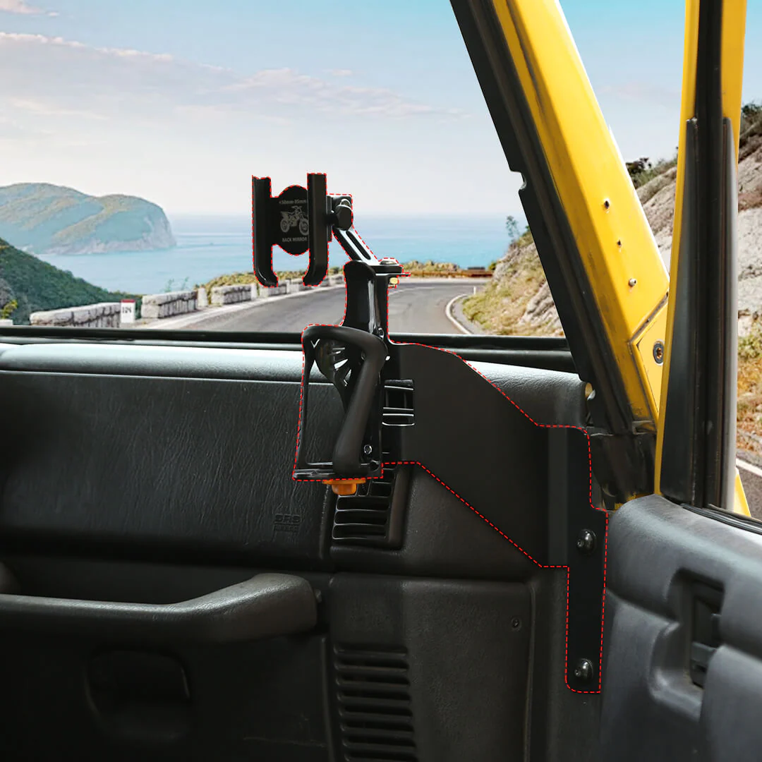 For 1997-2006 Jeep Wrangler TJ Center Console Dashboard Drink Cup Phone Holder Mount Rack Bracket (2 pcs) - Image 4