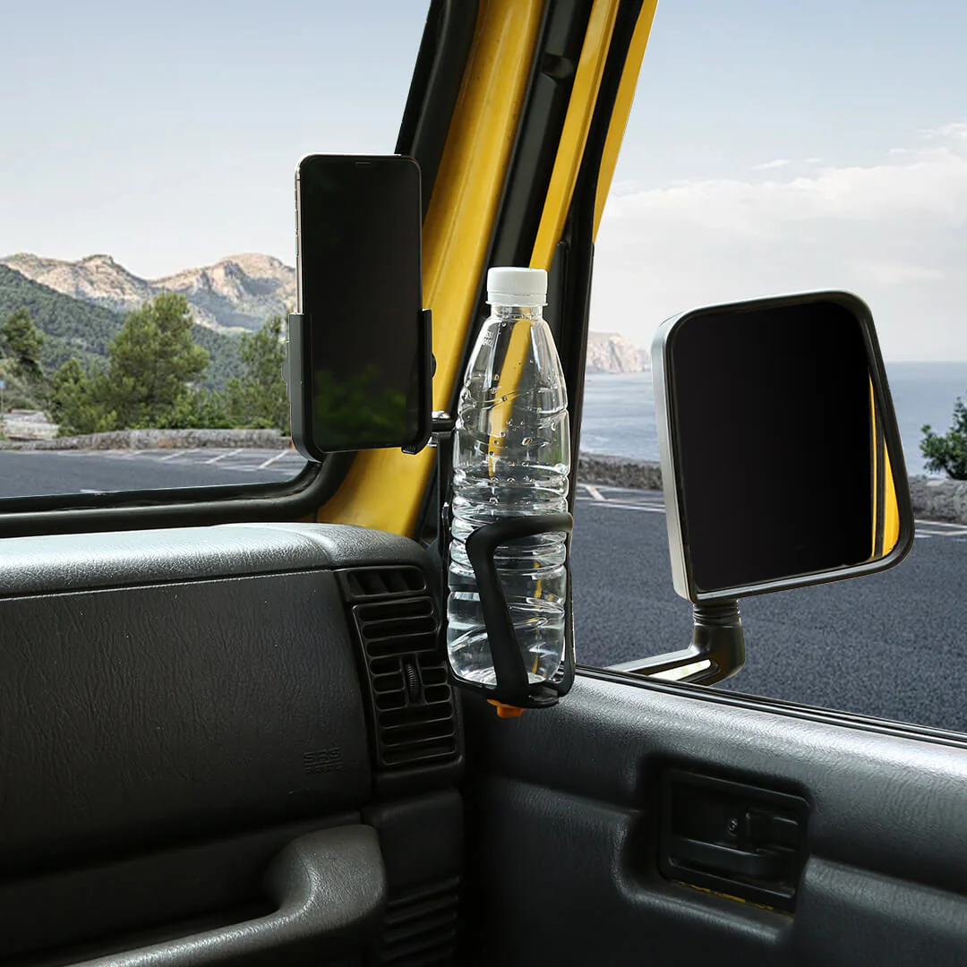 For 1997-2006 Jeep Wrangler TJ Center Console Dashboard Drink Cup Phone Holder Mount Rack Bracket (2 pcs) - Image 5