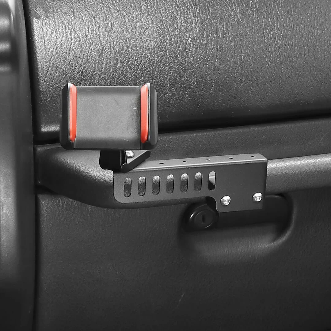 For 1997-2006 Jeep Wrangler TJ Copilot Armrest Phone Holder Stand Mount Bracket - Image 3