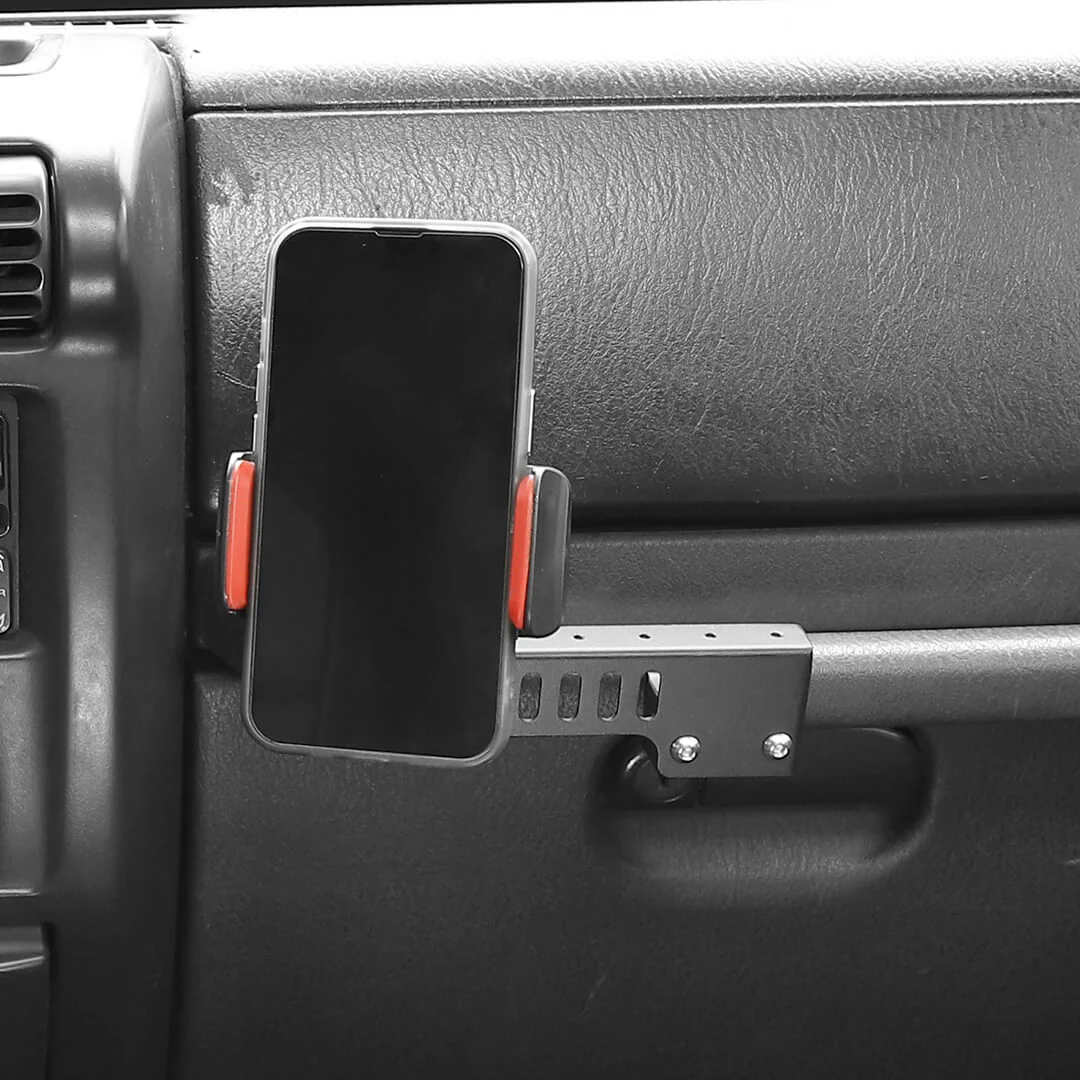 For 1997-2006 Jeep Wrangler TJ Copilot Armrest Phone Holder Stand Mount Bracket - Image 5