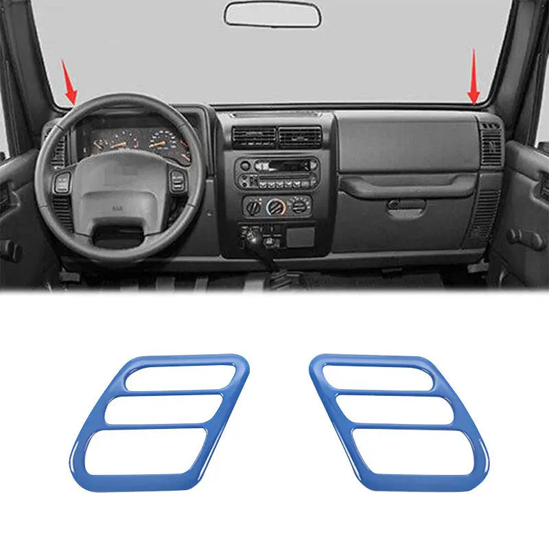 For 1997-2006 Jeep Wrangler TJ Dashboard Air Conditioner Vent Trim Cover Ring (2 pcs) - Image 10
