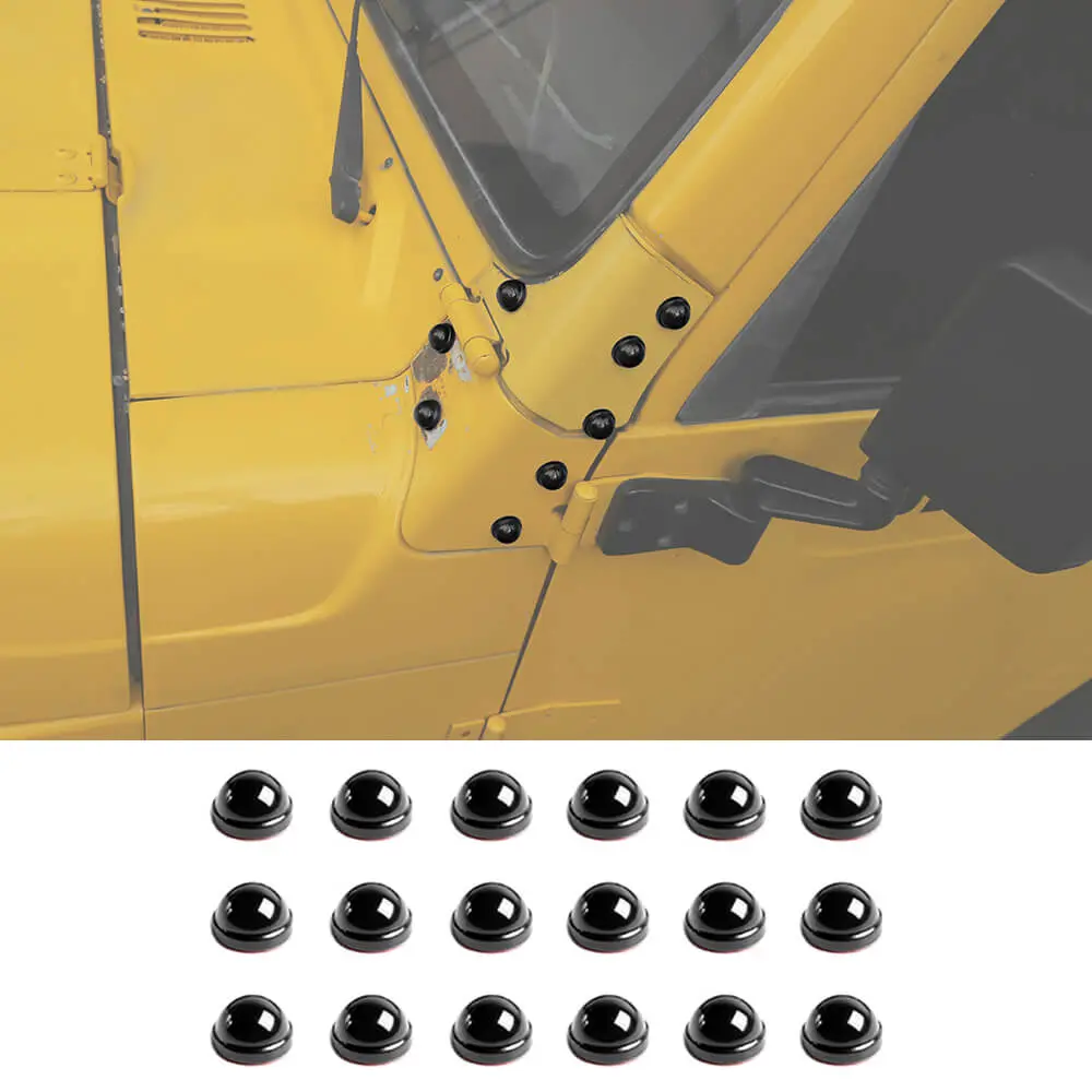 For 1997-2006 Jeep Wrangler TJ Exterior A-Pillar Screw Protection Cover Trim - Image 11